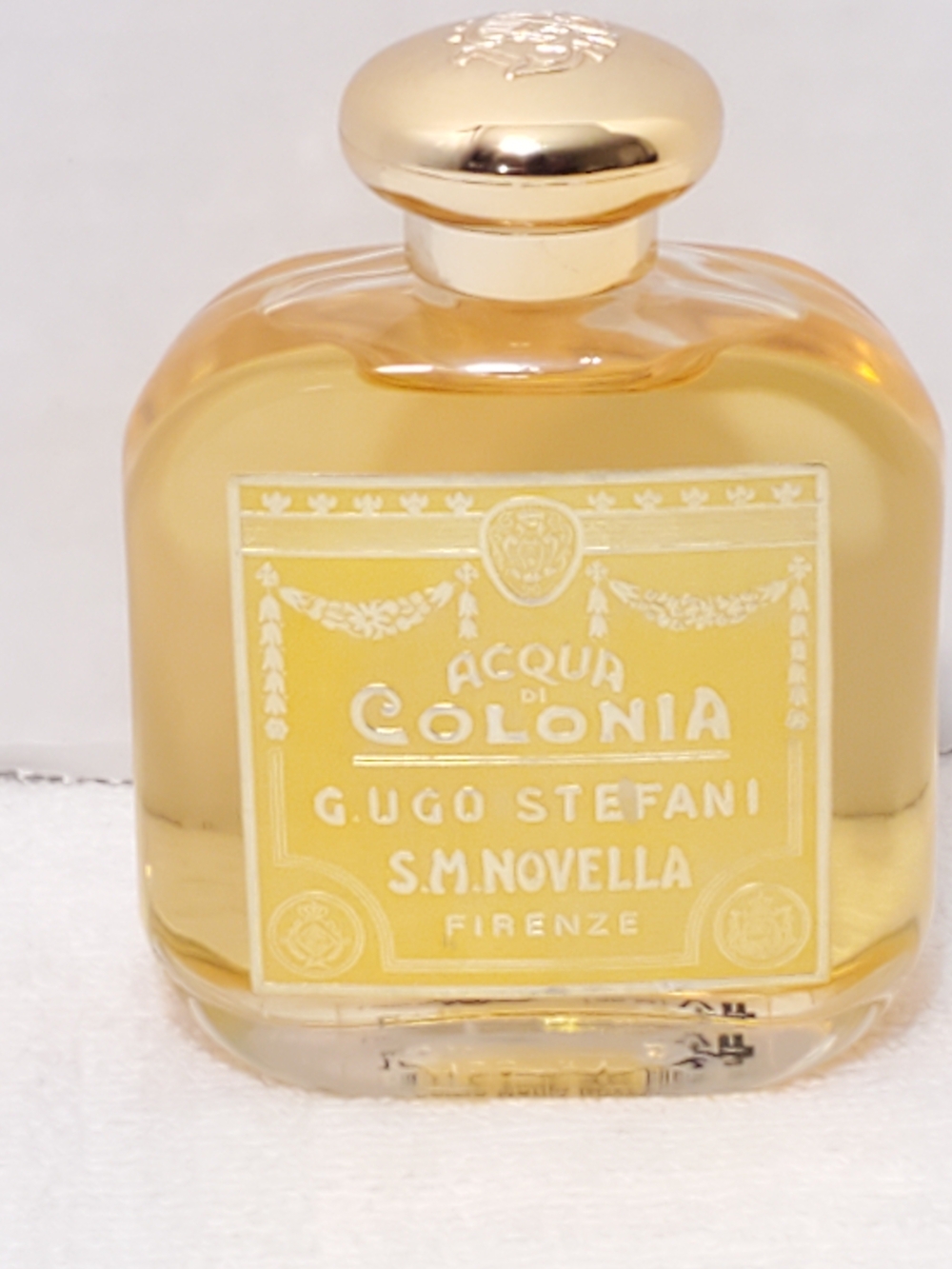 Vintage Santa Maria Novella Acqua Colonia G. Ugo Stefani Era Rare Gold Label